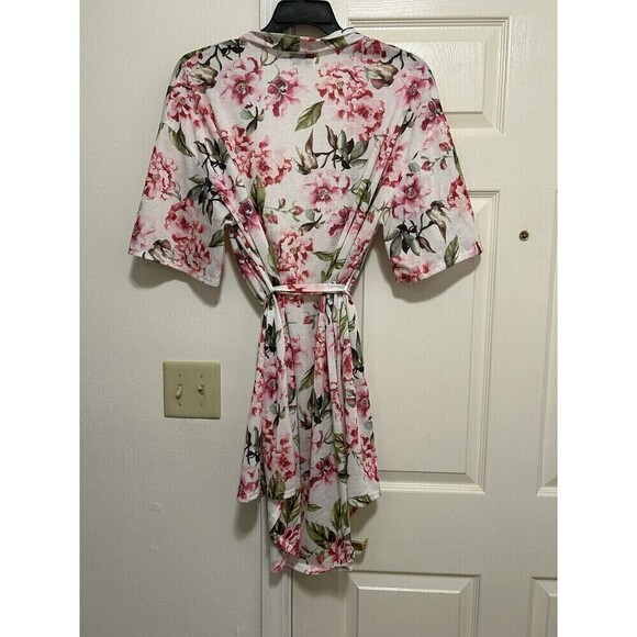 Show‎ Me Your Mumu Brie Robe One Size New Soft Pink Floral - Picture 2 of 6